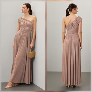 Ronny Kobo Killian Gown One-shoulder Neckline Size L